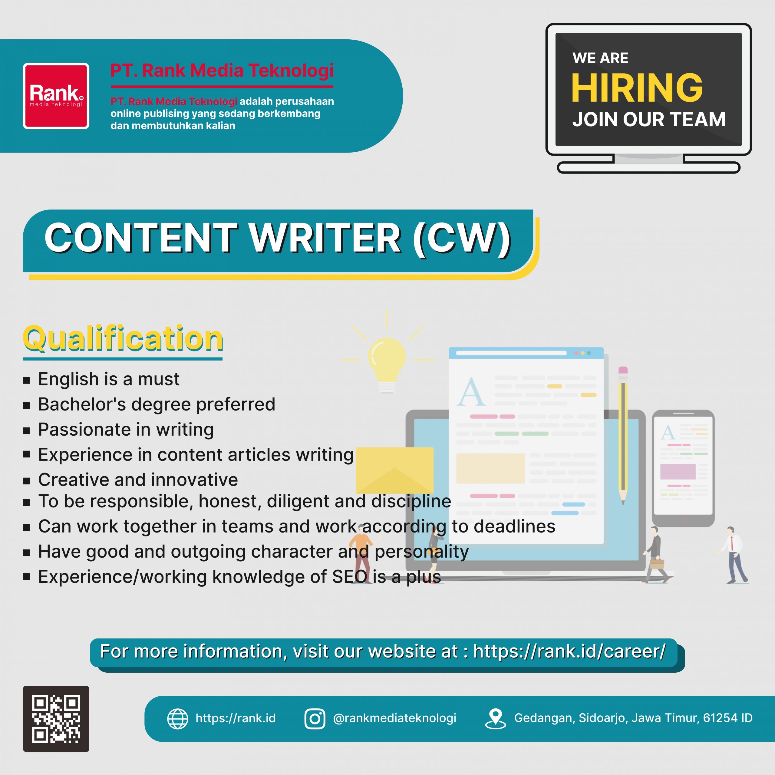 Recruitment Content Writer 2022